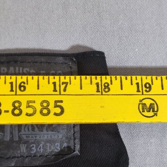 Levi's 569 jeans men's size W36(34)/ L34 black colour loose fit straight stretch - Picture 13 of 15